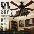 🔥 LAST DAY 50% OFF-🚁 Helicopter Ceiling Fan Decoration – Flying Aviation Display