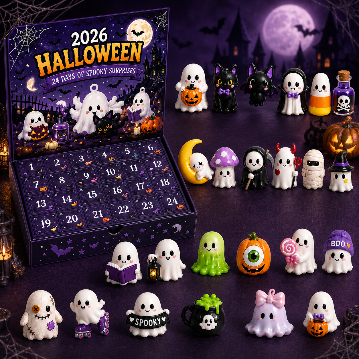 🔥Limited 50% OFF👻Spooky Countdown 🕯️|🎃 24 Days of Halloween Surprises👻One Surprise a Day.🔥 Endless Halloween Fun.🌟