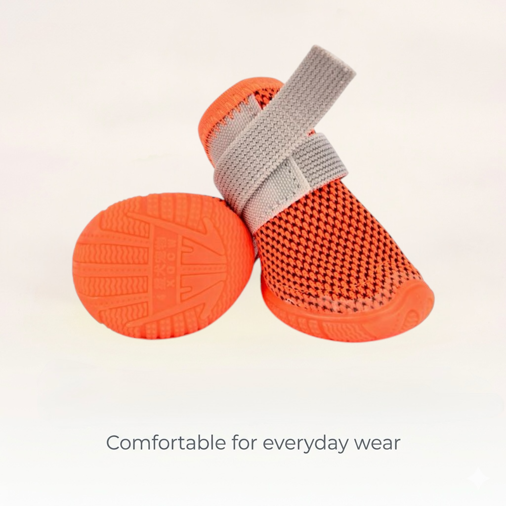 Breathable Dog Shoes  Lightweight Anti-Slip Pet Boots  All-Season Paw Protection