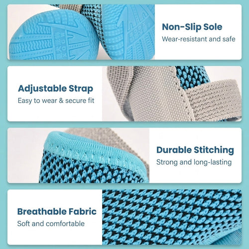 Breathable Dog Shoes  Lightweight Anti-Slip Pet Boots  All-Season Paw Protection