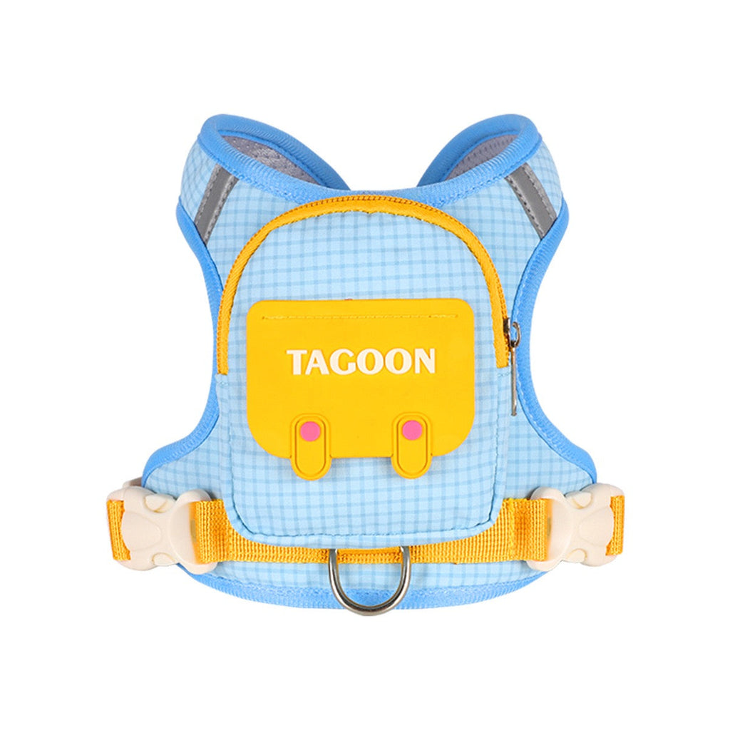 Reflective Safety Harness + Leash – Integrated Bag Dispenser
