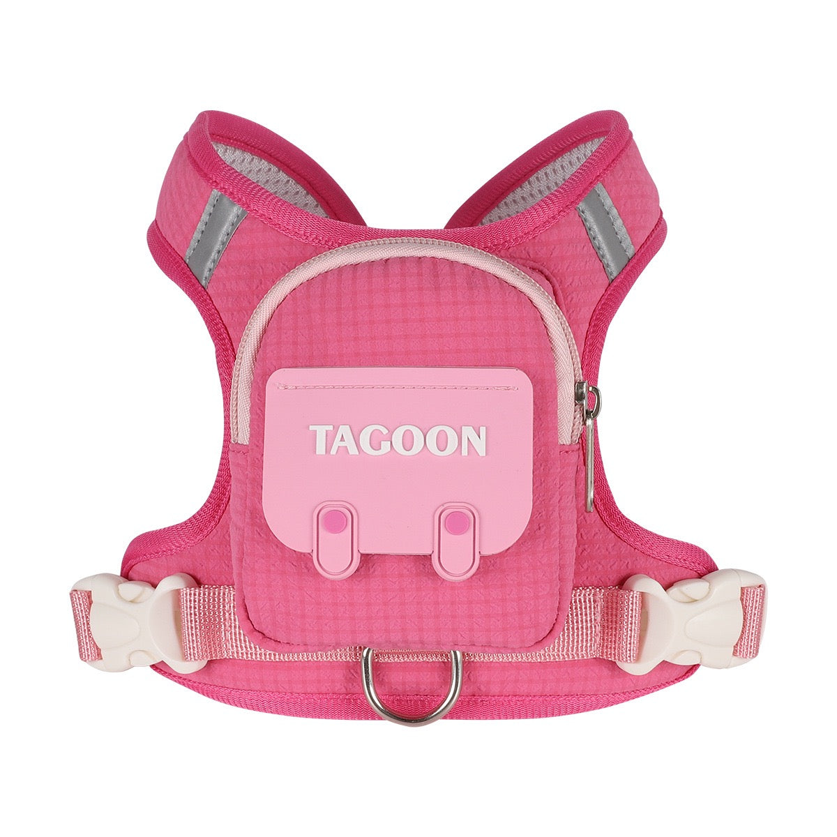 Reflective Safety Harness + Leash – Integrated Bag Dispenser