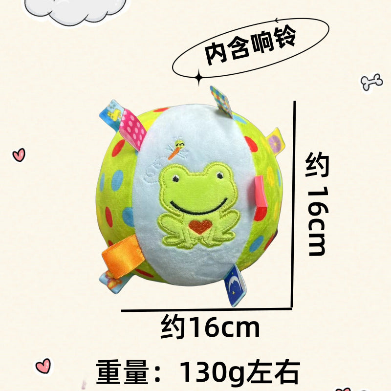 Cross-Border Pet Football Bell, Dog Toy Ball, Self-Stimulating Dog To Relieve Boredom, Teeth Grinding, Plush Leather Ball Pet Toy