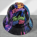 🔥Father‘s Day 50% OFF 👷‍♂️ Blue Collar Daddy Hydro-Dipped Hard Hat | Industrial Rigid Impact-Resistant Safety Helmet with Full-Wrap Gloss Artwork