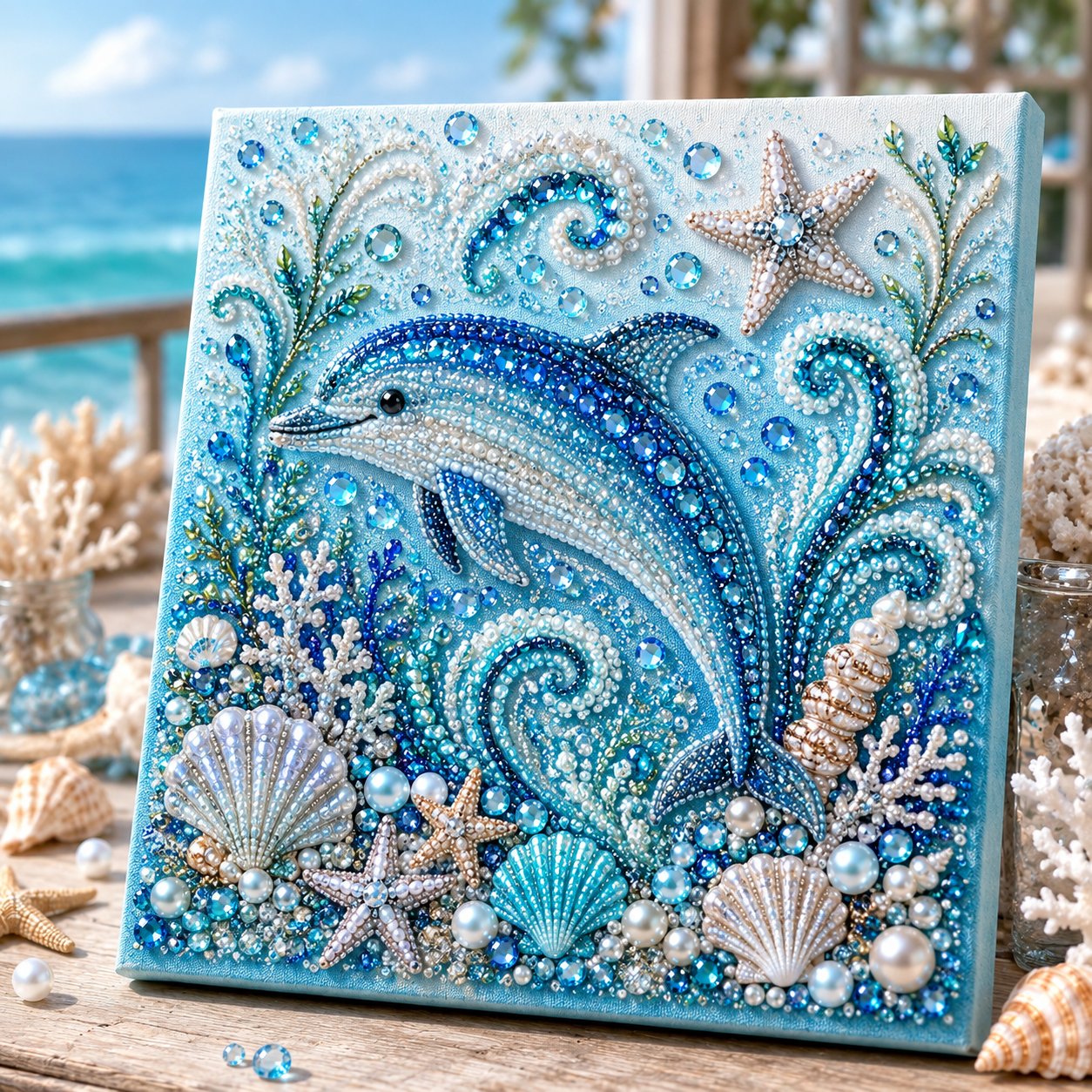 🔥 Last Day 49% OFF - 🌊✨ Ocean Theme Pearl Art DIY Kit – Relaxing DIY Craft to Create Stunning Coastal Artwork (📦Buy 2 Free Shipping)