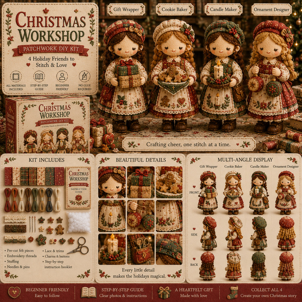🎁Last Day Buy 2 Save 10%🧵 Tiny Worlds Collection – Patchwork DIY Kit Series