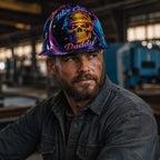 🔥Father‘s Day 50% OFF 👷‍♂️ Blue Collar Daddy Hydro-Dipped Hard Hat | Industrial Rigid Impact-Resistant Safety Helmet with Full-Wrap Gloss Artwork