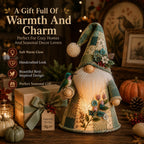 🔥 LAST DAY 49% OFF – 🐦 Patchwork Bird Gnome Light Collection | Warm Glowing Tabletop Decor with Farmhouse Patchwork Details for Mantels, Shelves & Holiday Gifts ✨