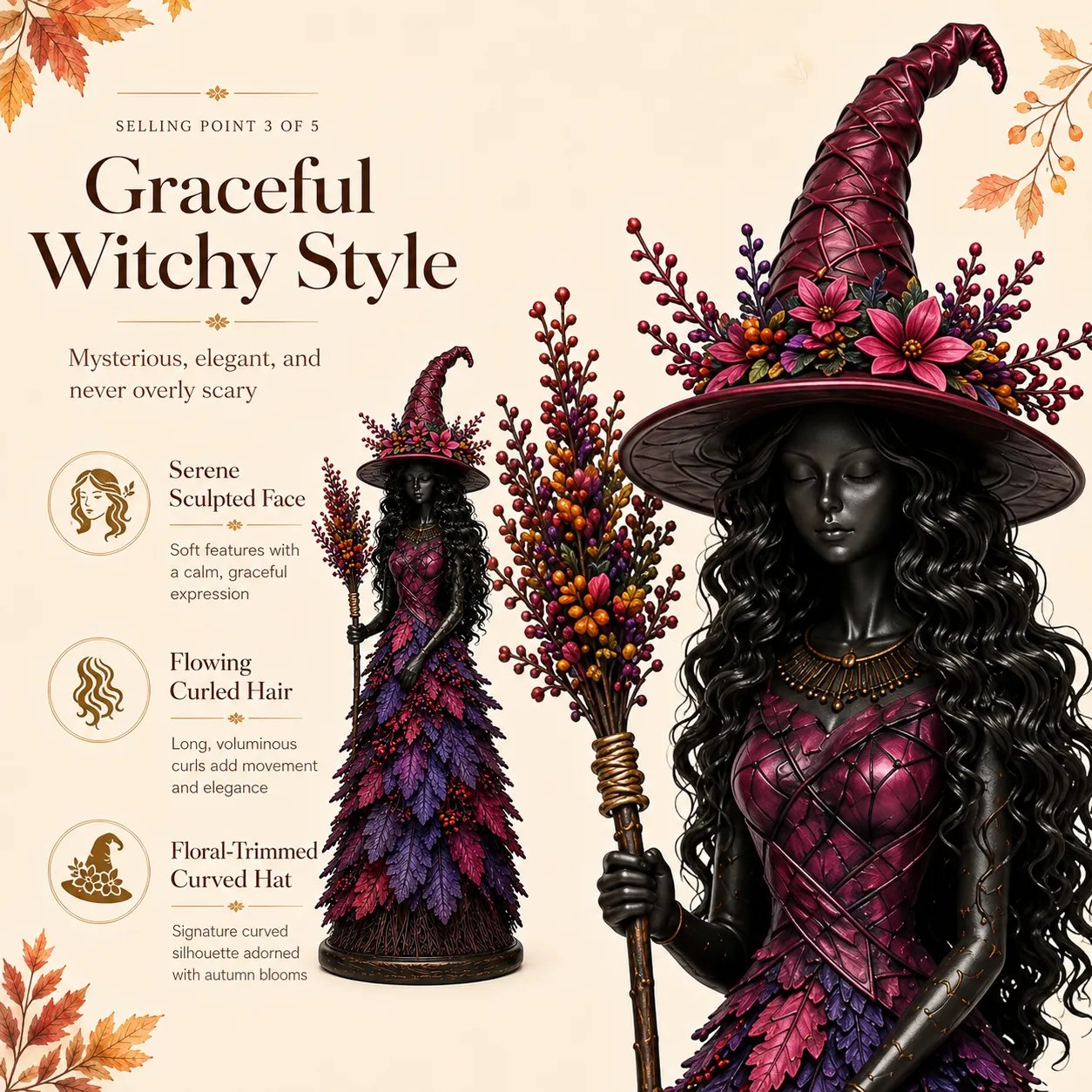 💥LAST DAY 49% OFF - 🧙 Enchanted Autumn Witch Figurine (📦Buy 2 Free Shipping)