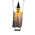 🎁HOT DEAL – Up to 49% OFF🔥Halloween Decorations OutdoorHanging Swing Ghost Halloween Decor with String Lights, Spooky Cute Ghosts Decorations for Front Porch Yard Tree