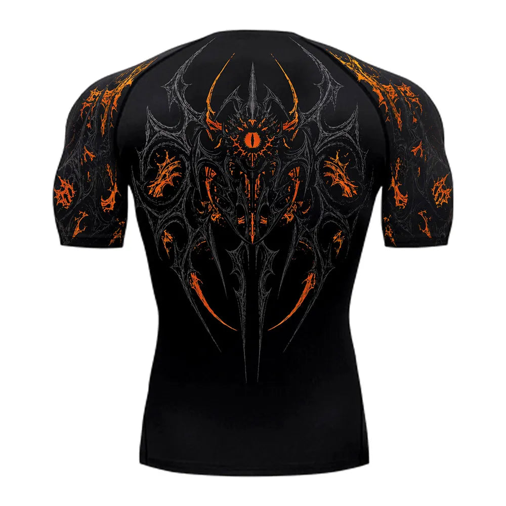 Void Eye Compression Tee [Inferno Orange]