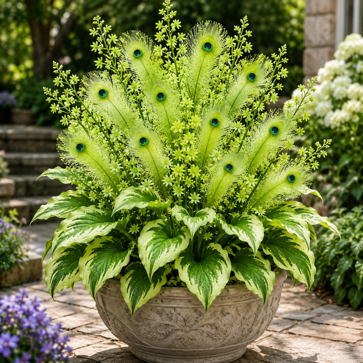 🌿🔥 Peacock Flame Hosta Bulbs – Stunning Colors That Brighten Any Space 🦚