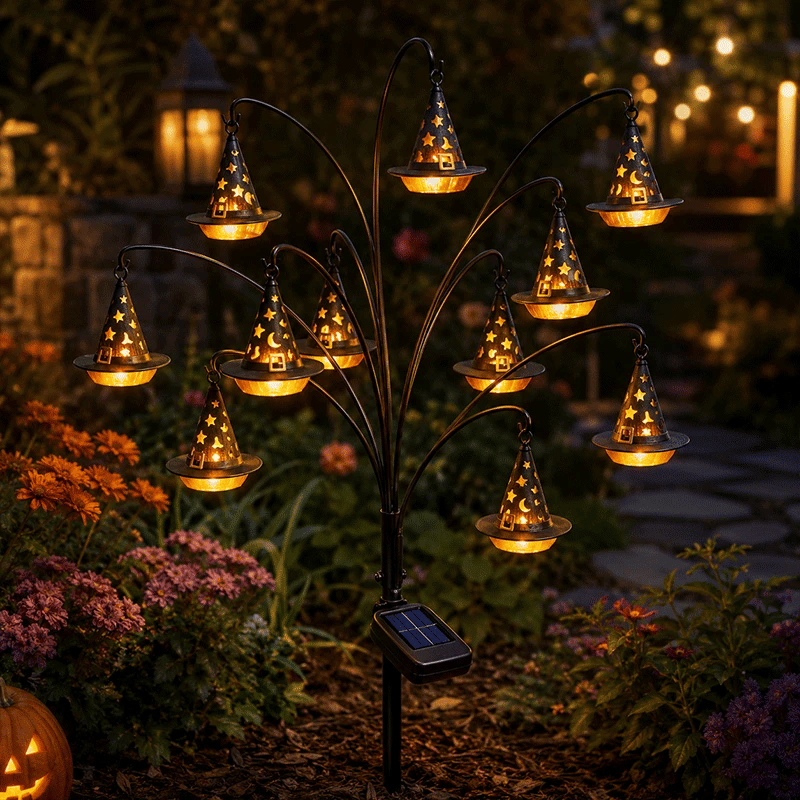 🎃 Halloween Solar Tree Stump Light – Cute Glowing Yard Decor & Pathway Lantern