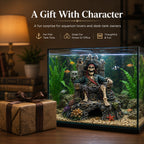 Underwater Pirate Skeleton Throne Aquarium Hideout Cave Decor