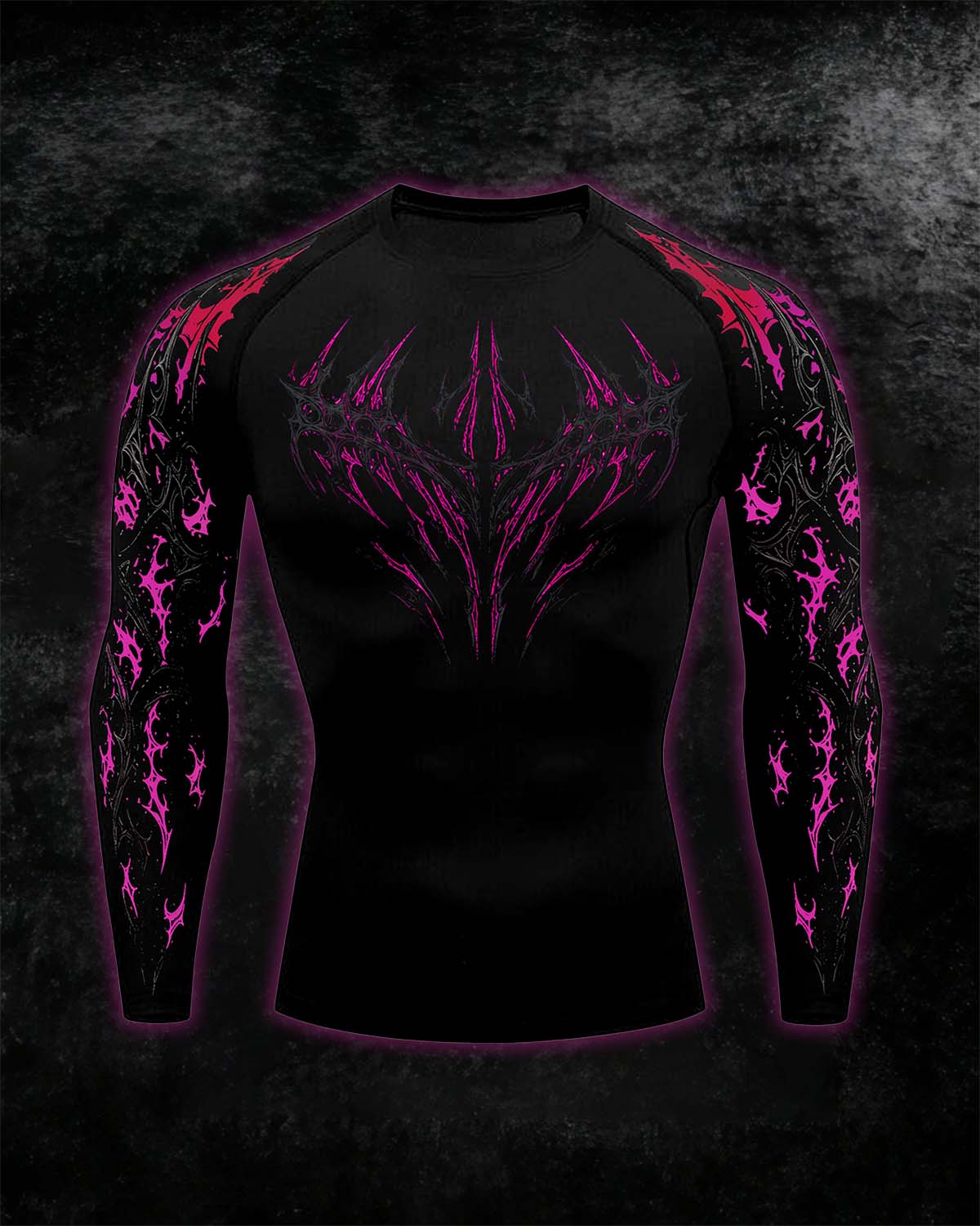 Void Eye Compression long sleeve [Neon Magenta]