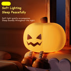 Soft Glow Pumpkin Silicone Night Light – Warm LED Sleep Companion