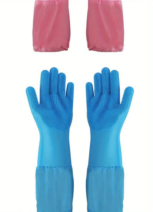 Bathing Gloves Extra Long Gentle
