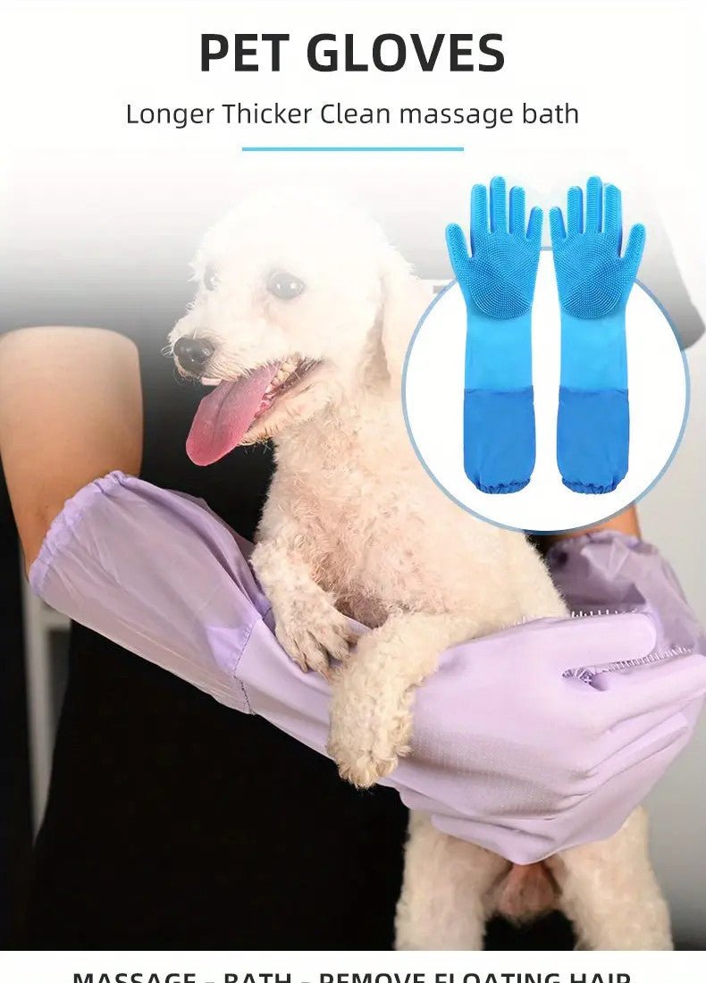 Bathing Gloves Extra Long Gentle