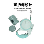 Retractable Leash With LED Poop Bag Dispenser