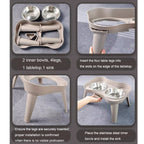 Pet feeding bowl with stand