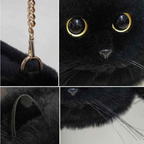 Cute cat velvet bag