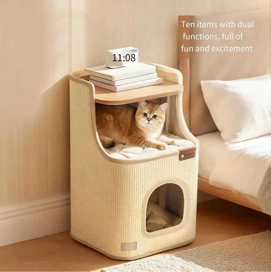 Sisal Cat Scratching Board – 2-in-1 Round Bed