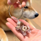 Dog Hair Storage Pendant Keychain