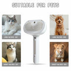 Spray pet brush for shedding