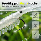 🥳2026 HOT SALE🥳💞50K+ SOLD!🐟💪 50% OFF! 50PCS Soft Shrimp Lures – Realistic texture, sharp hidden hooks. Works in rivers, lakes & sea. No more missed strikes! 🏆🎣