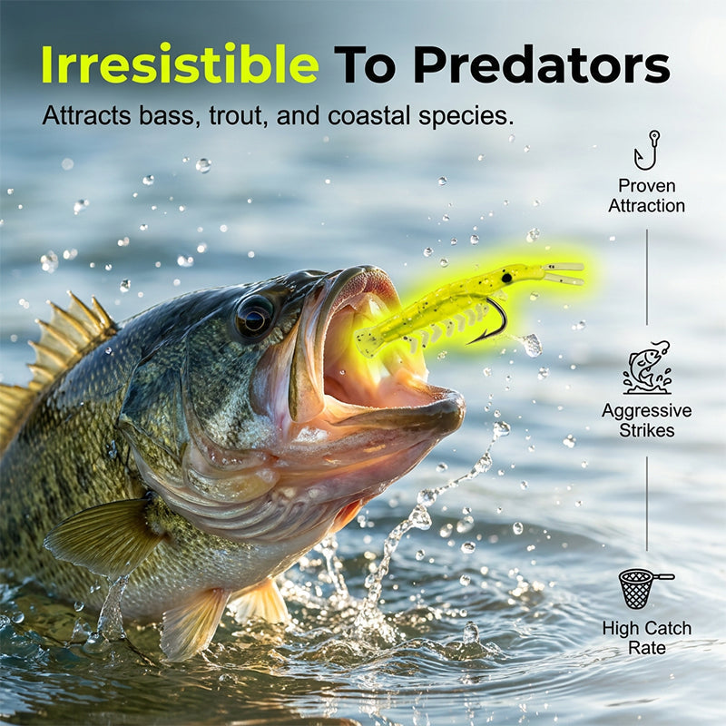 🥳2026 HOT SALE🥳💞50K+ SOLD!🐟💪 50% OFF! 50PCS Soft Shrimp Lures – Realistic texture, sharp hidden hooks. Works in rivers, lakes & sea. No more missed strikes! 🏆🎣
