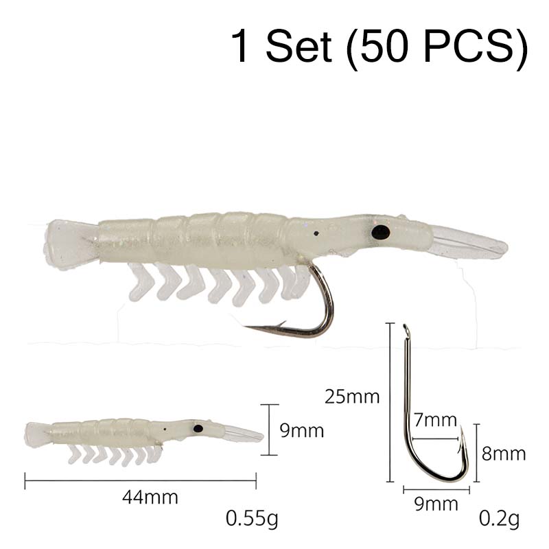 🥳2026 HOT SALE🥳💞50K+ SOLD!🐟💪 50% OFF! 50PCS Soft Shrimp Lures – Realistic texture, sharp hidden hooks. Works in rivers, lakes & sea. No more missed strikes! 🏆🎣
