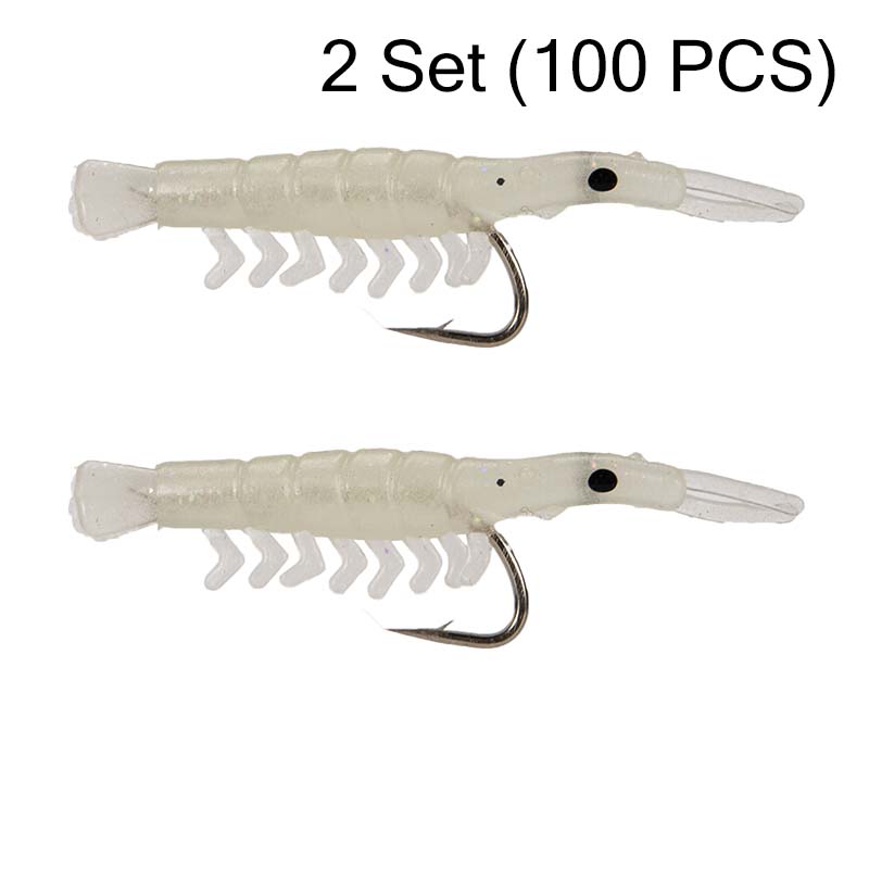 🥳2026 HOT SALE🥳💞50K+ SOLD!🐟💪 50% OFF! 50PCS Soft Shrimp Lures – Realistic texture, sharp hidden hooks. Works in rivers, lakes & sea. No more missed strikes! 🏆🎣