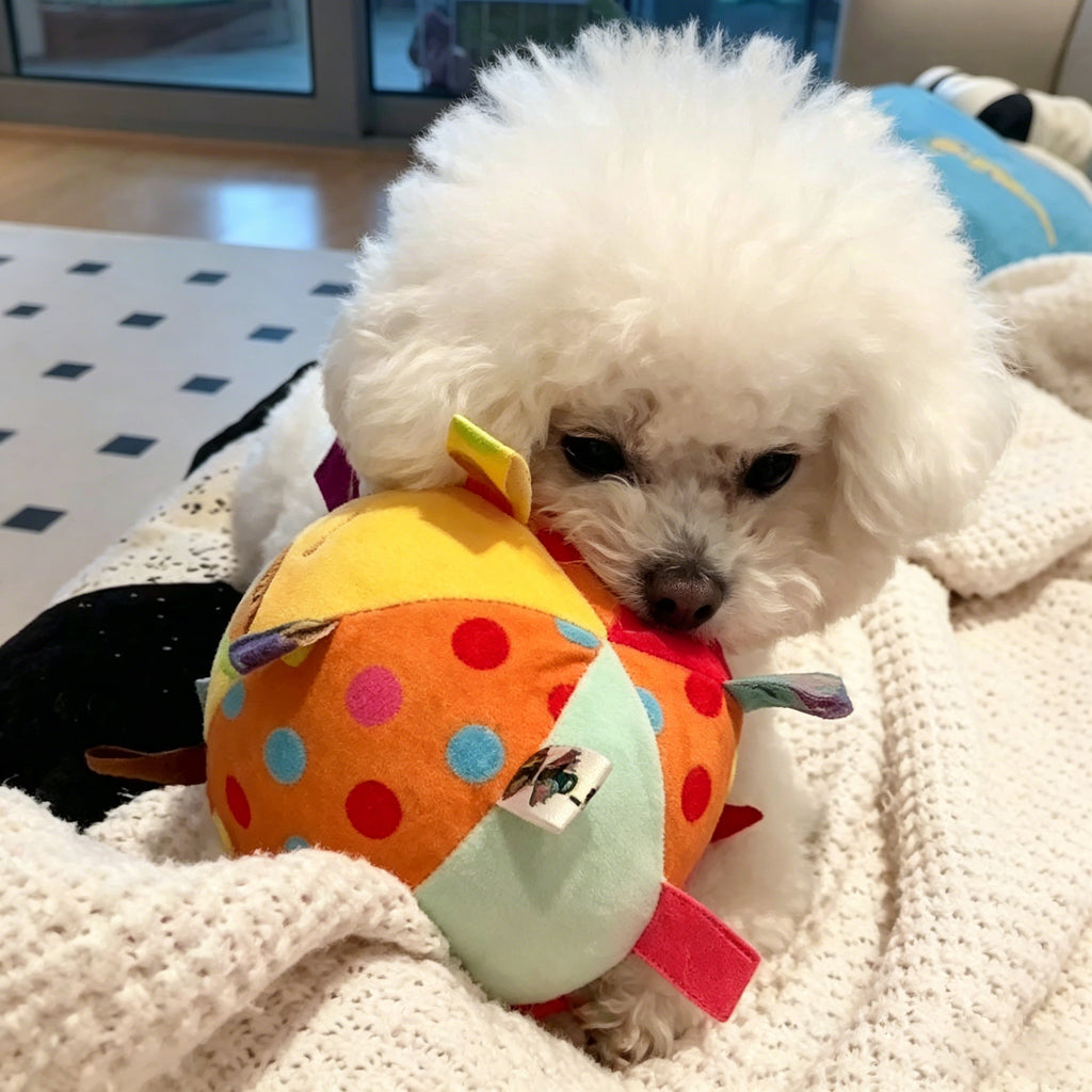 Cross-Border Pet Football Bell, Dog Toy Ball, Self-Stimulating Dog To Relieve Boredom, Teeth Grinding, Plush Leather Ball Pet Toy